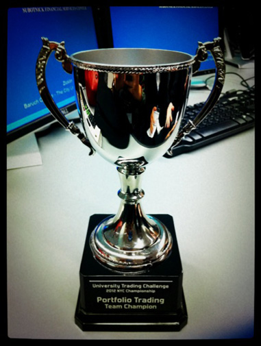 Trophy from University Trading Challenge 2012