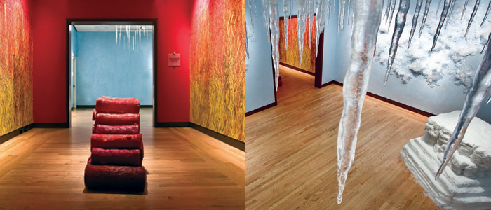 Bi Polar, an installation by Adelphi Associate Professor Carson Fox, exhibited in 2012 at the New Britain Museum of American Art in Connecticut.