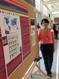 Valeria Mendoza at Adelphi University's Research Conference