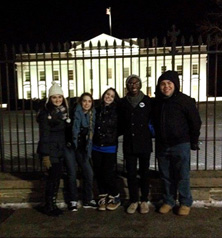 Service Trip Whitehouse LGS students Erin Taub, Ageliki Milios, Steven Joseph, Elizabeth Rilling and Abigail Paulion