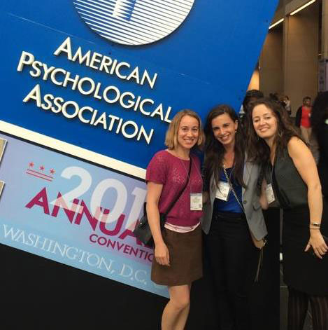 Third-Year Students Laura Eidlitz M.A., Kirby Weinberg M.A., and Aleksandra Goncharova M.A. (from left to right) at this year’s Annual American Psychological Association Convention in Washington, DC