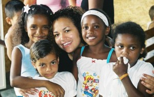 Nicole Chere’ Wood with kids