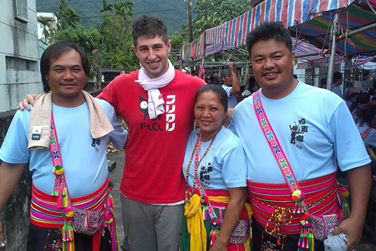 Scott Pursner with Native People in Taiwan