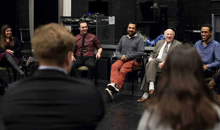 Penn in the master class with theater students.
